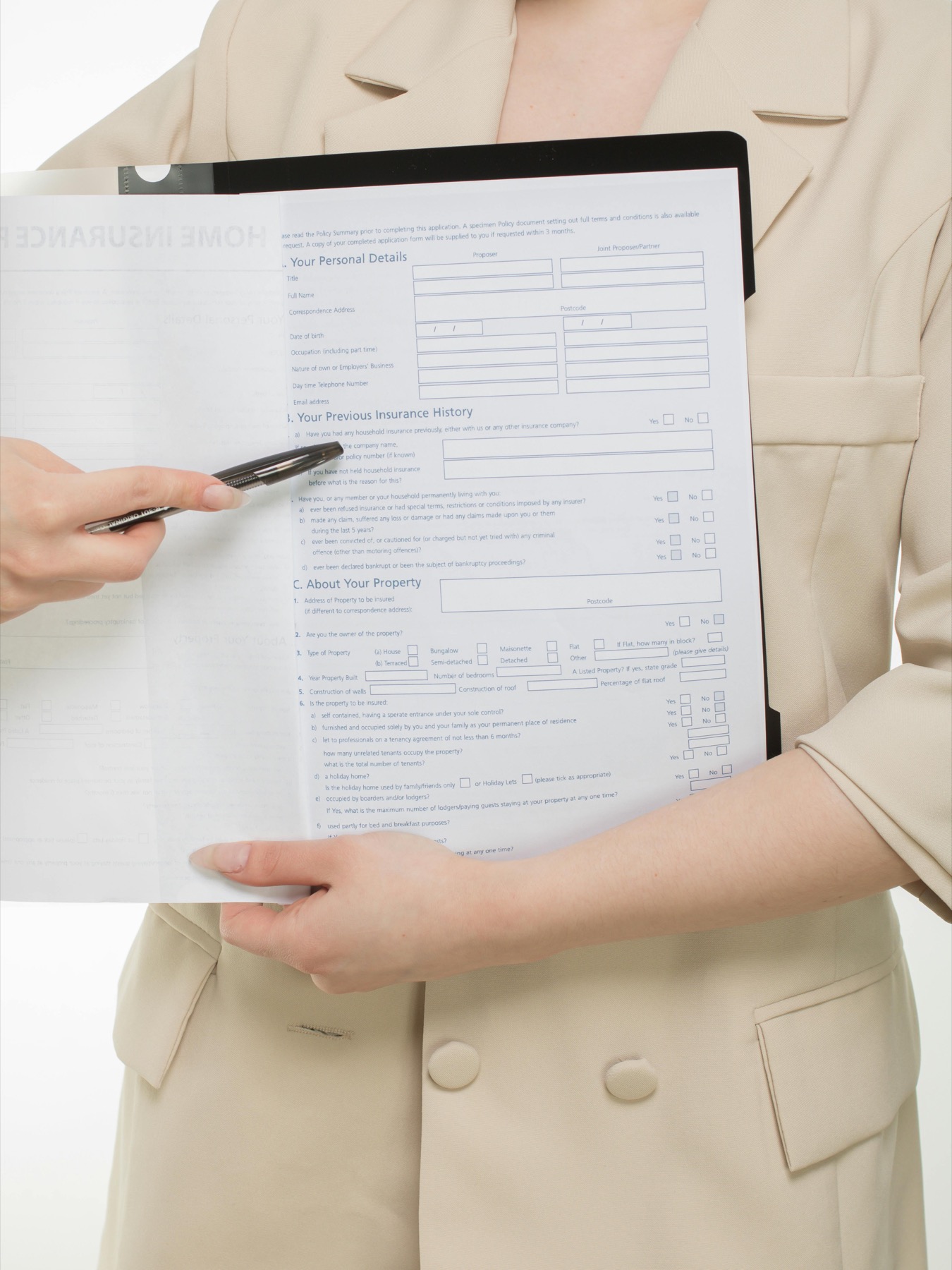 Financial documents on a desk
